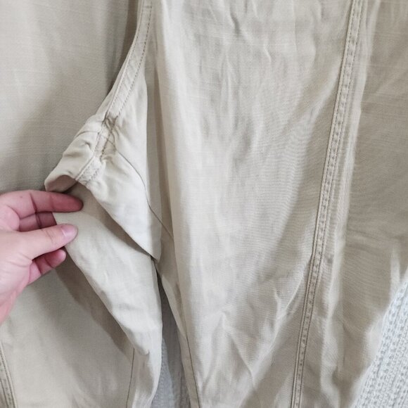 Sonoma Tapered Cropped Ultra Comfort Waistband Pull On Linen Blend Pants Size 3X - Picture 8 of 13